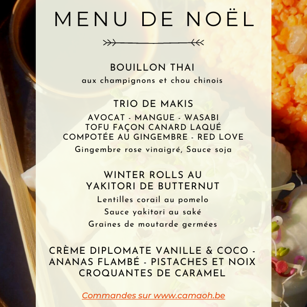 Menu de Noël (livré à votre porte)